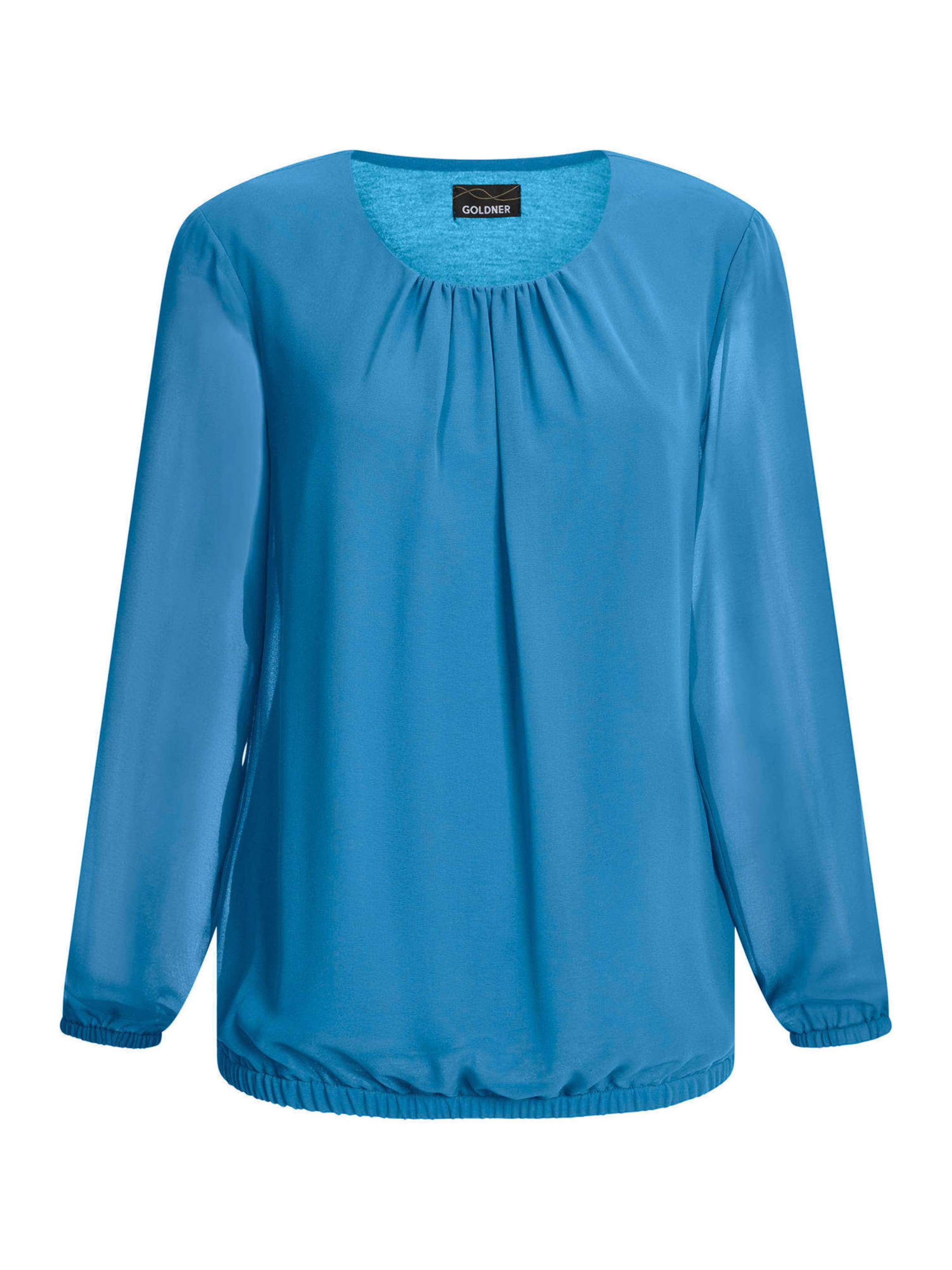 Goldner Bluse in Blau: Vorderseite