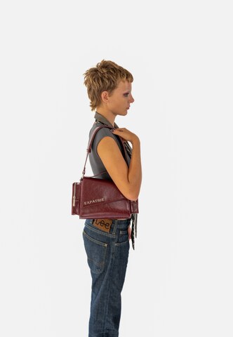 Expatrié - Mala de ombro 'Hunter' em vermelho: frente