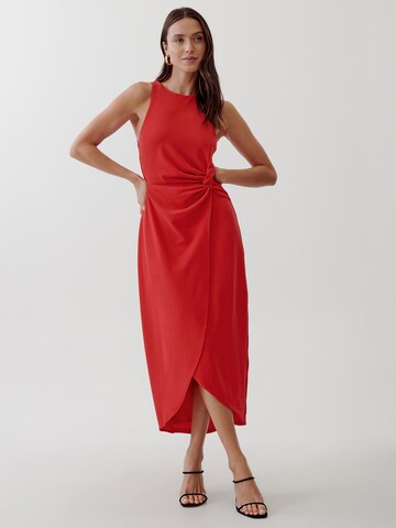 Tussah Koktejl obleka 'SAMARA' | rdeča barva: sprednja stran