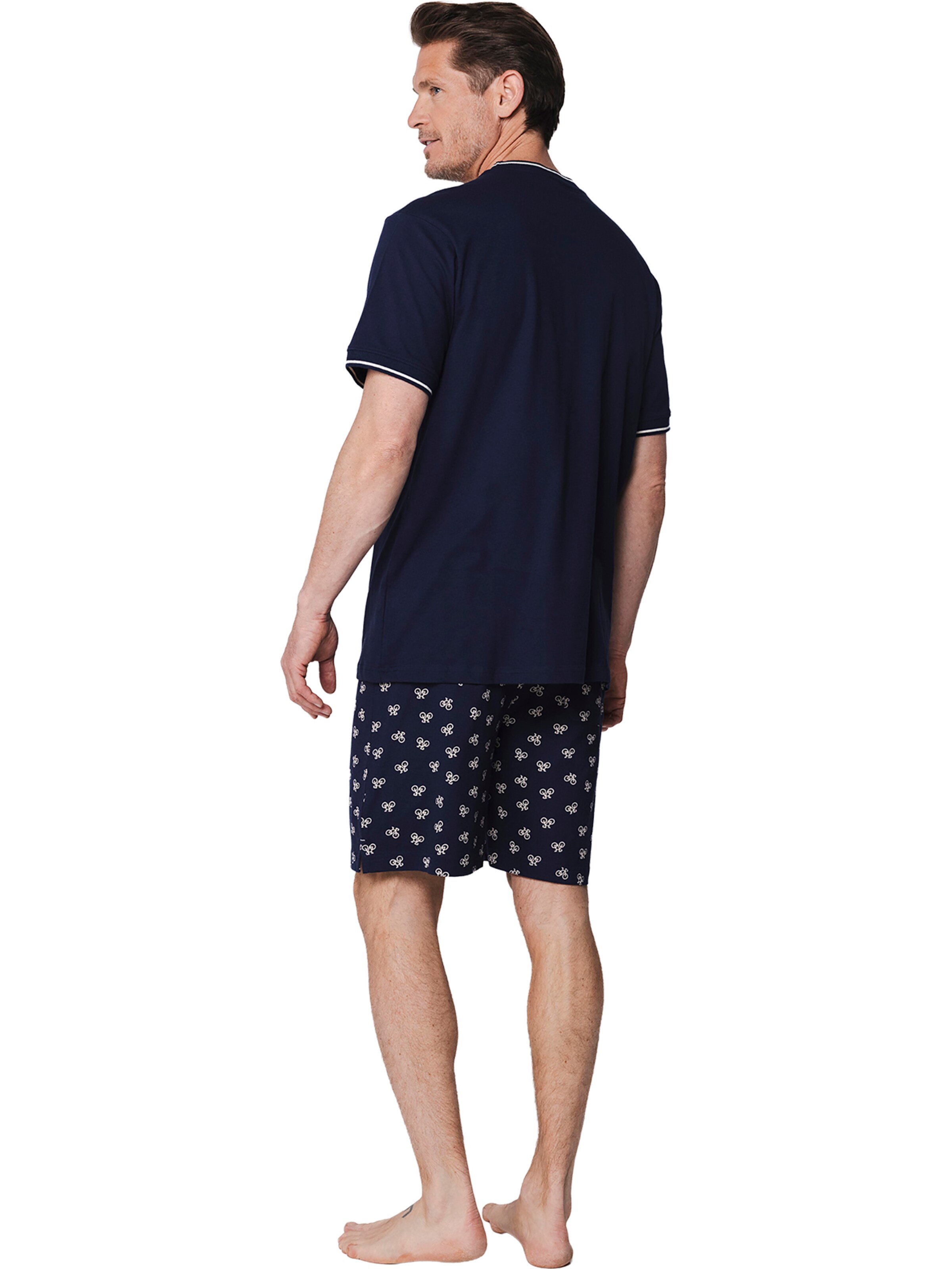 Pyjama court 'Shortama' Pastunette en bleu