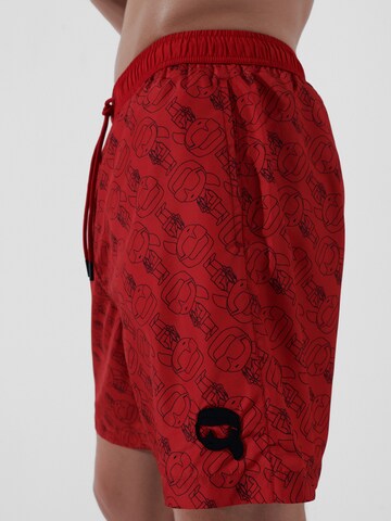 Karl Lagerfeld Zwemshorts 'Ikonik 2.0' in Rood