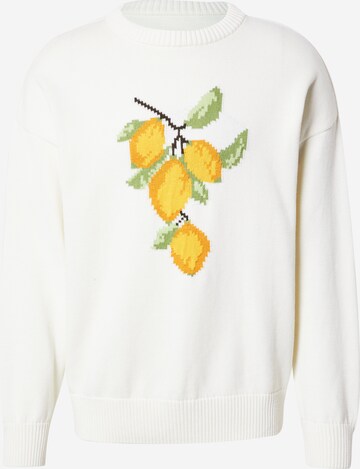 Kosta Williams x About You Pullover 'Lemon' in Weiß: predná strana