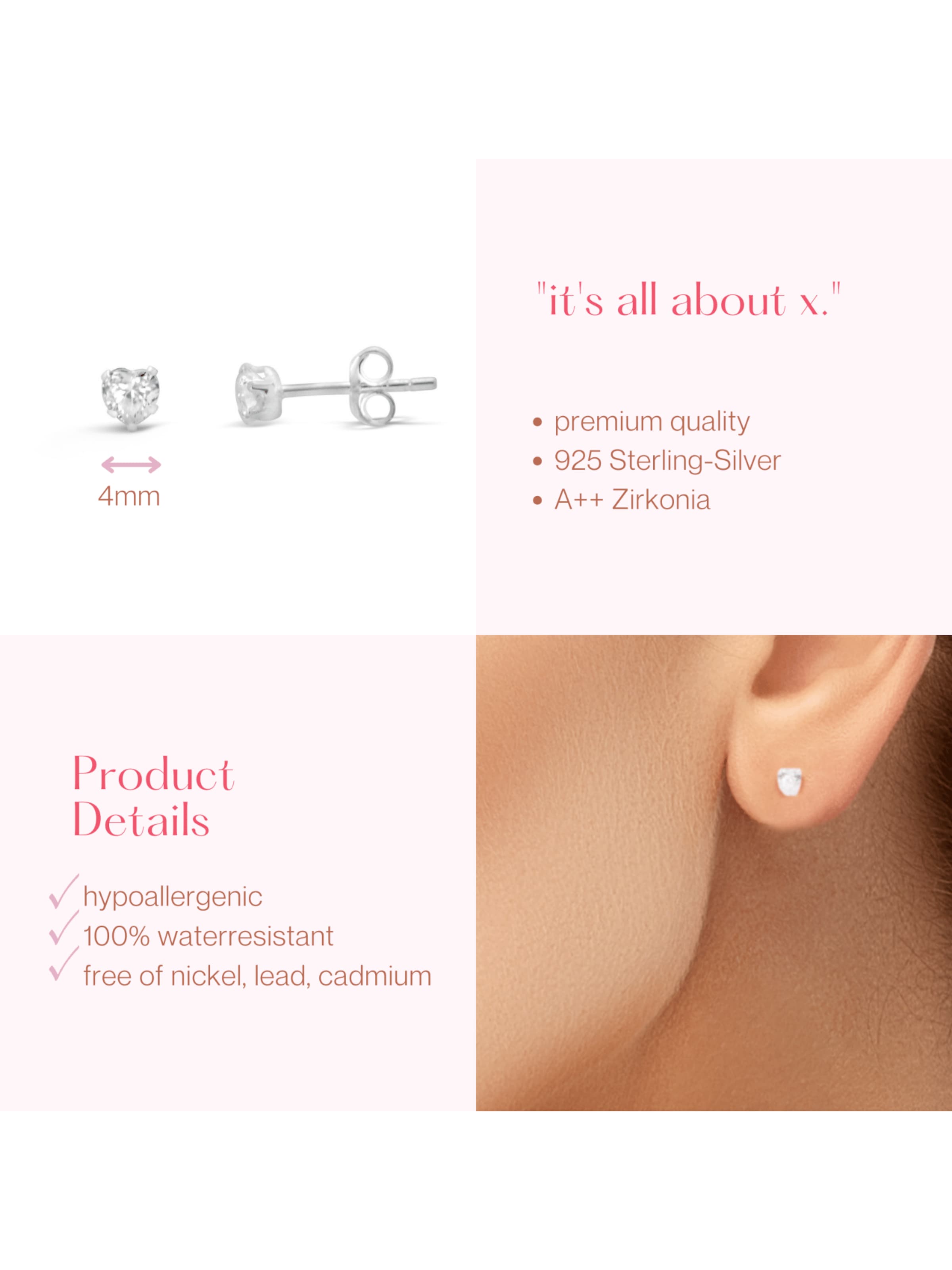 ARS-ARGENTI Earrings 'IT'S ALL ABOUT X' in Silver