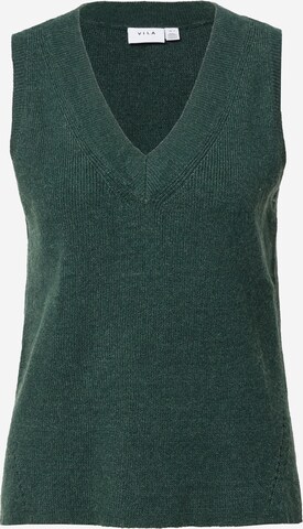 VILA Knitted Vest 'RIL' in Green: front