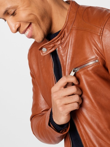 FREAKY NATION Regular fit Between-Season Jacket 'Lucky' in Brown