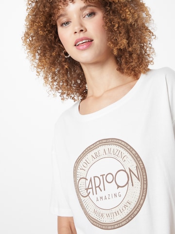 Cartoon T-shirt i vit