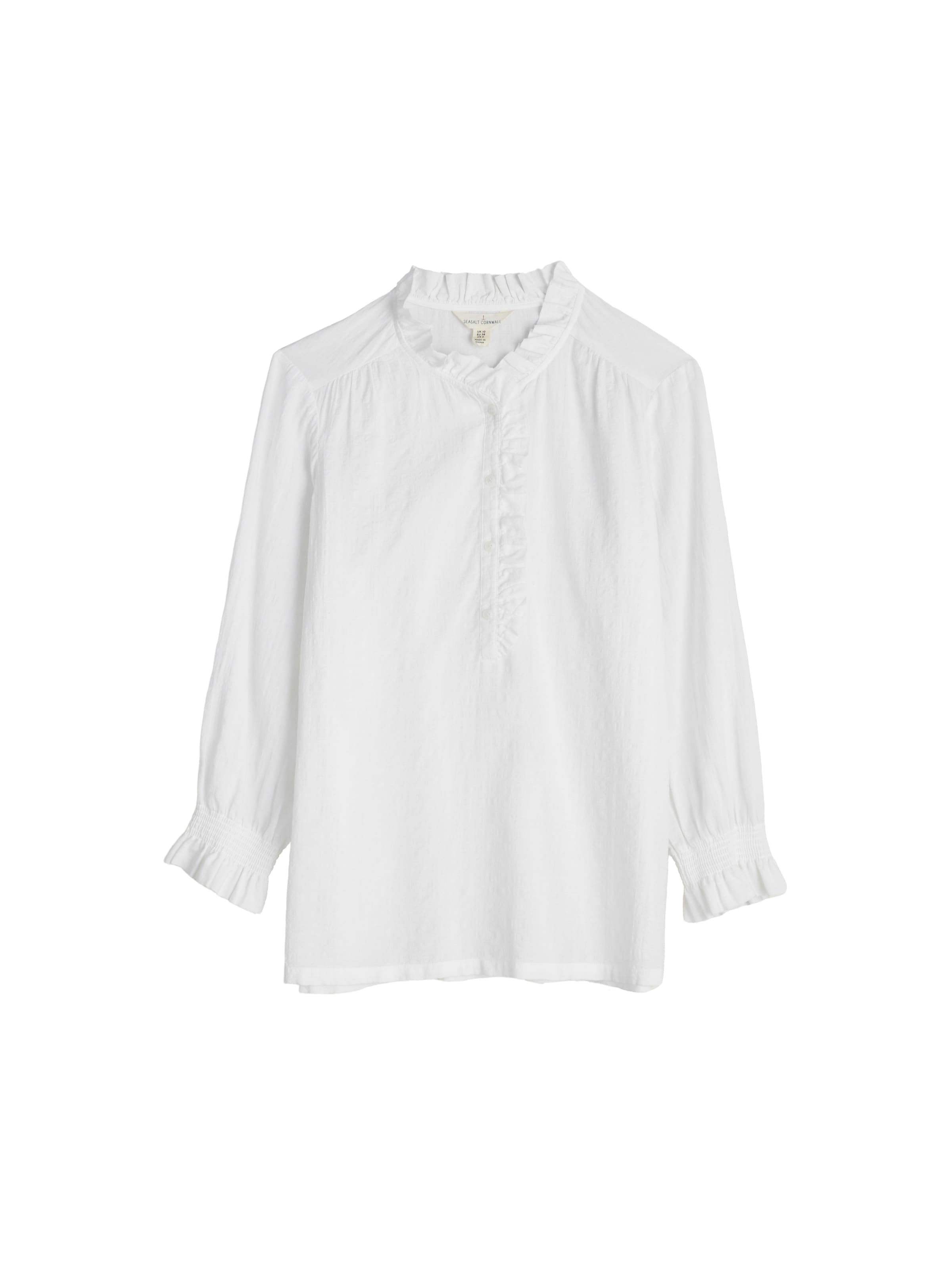 Seasalt Cornwall Blouse 'Feather Star' in Wit: voorkant