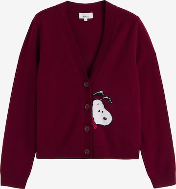 Chinti & Parker Cardigan 'Snoopy Peekabow' i rød: forside