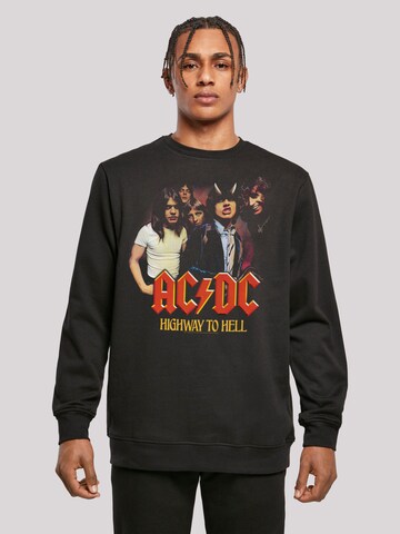 F4NT4STIC Sweatshirt 'ACDC ' in Zwart: voorkant