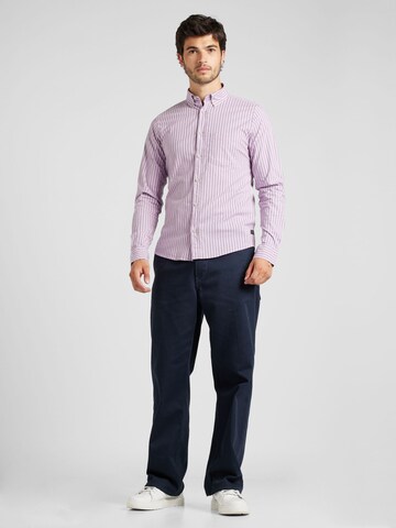 s.Oliver Slim fit Button Up Shirt in Purple