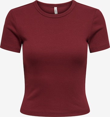 ONLY Koszulka 'ONLVAL' w kolorze czerwony: przód