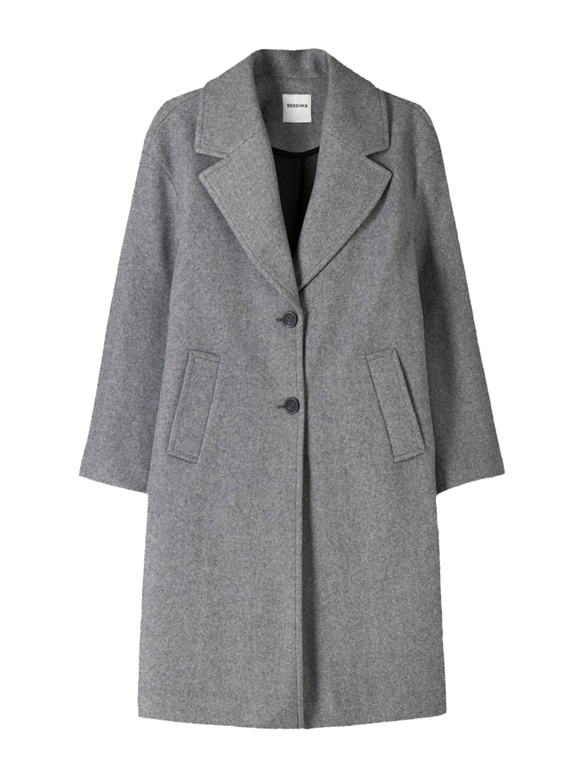 Manteau gris bershka best sale