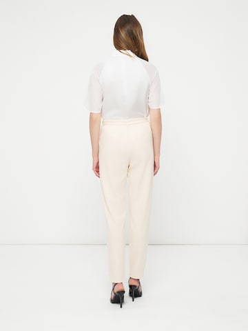 Anna Field Regular Bandplooibroek in Beige