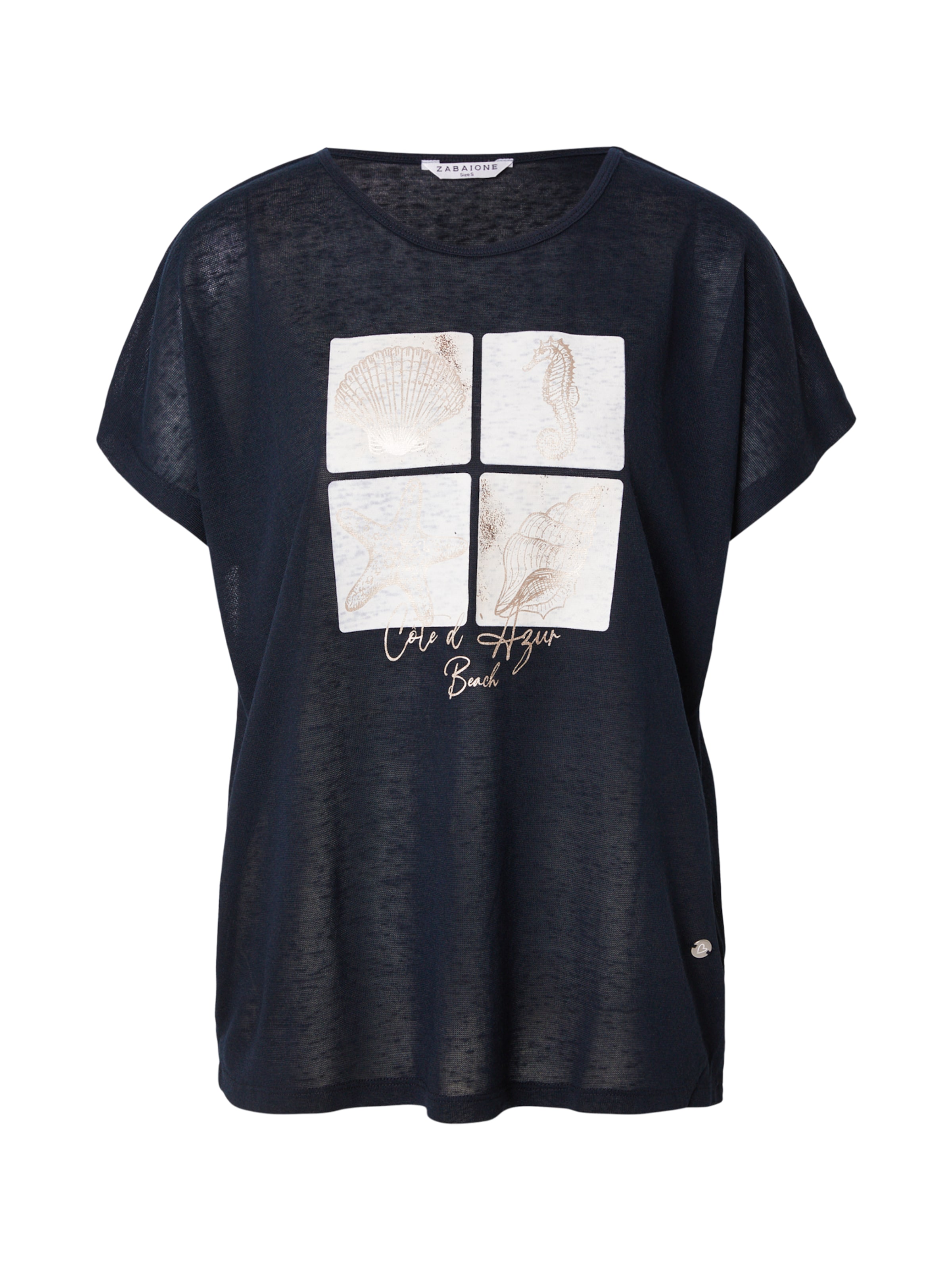 ZABAIONE Shirt 'Ti44mes' in Blauw: voorkant