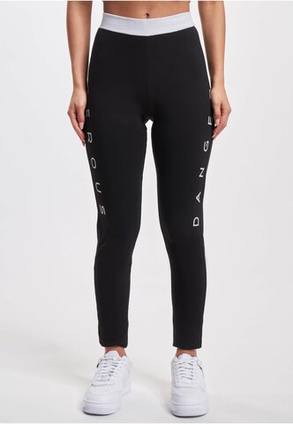 Dangerous DNGRS Skinny Leggings 'EvilFuture ' in Black: front