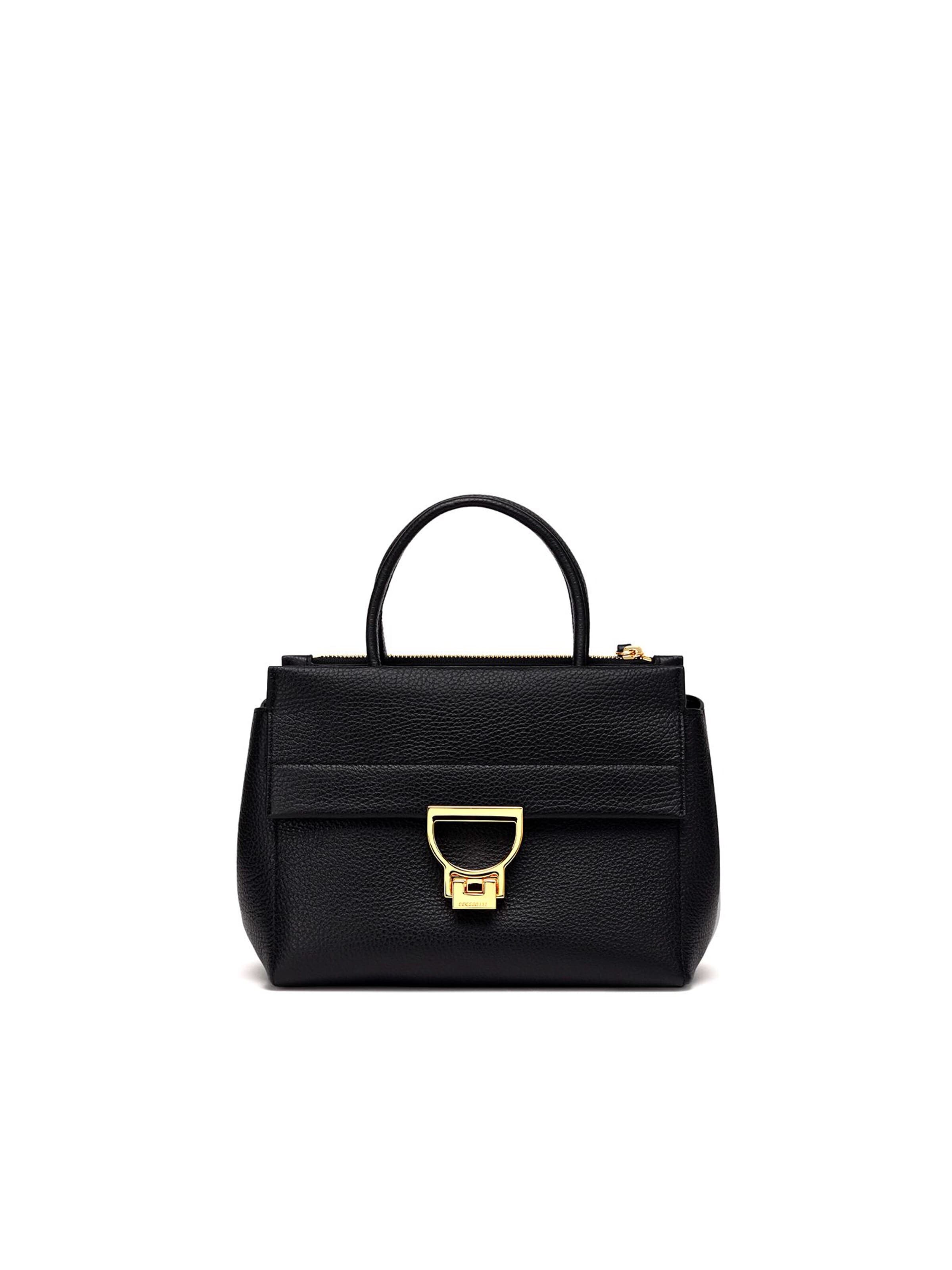 Sacs à main 'Arlettis Handbag Grained Leather' Coccinelle en noir : devant
