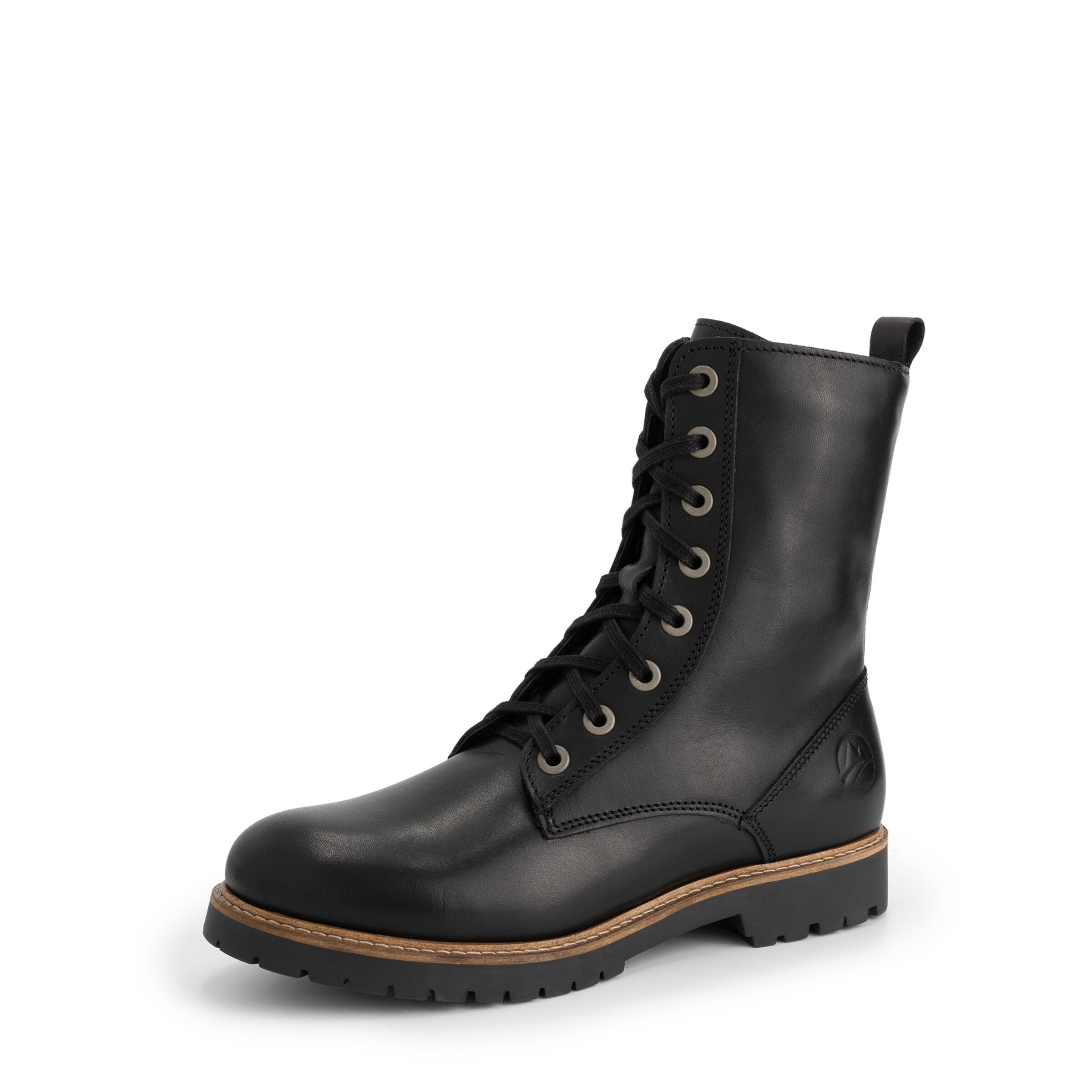 Travelin Lace-up bootie 'Forsol' in Black: front