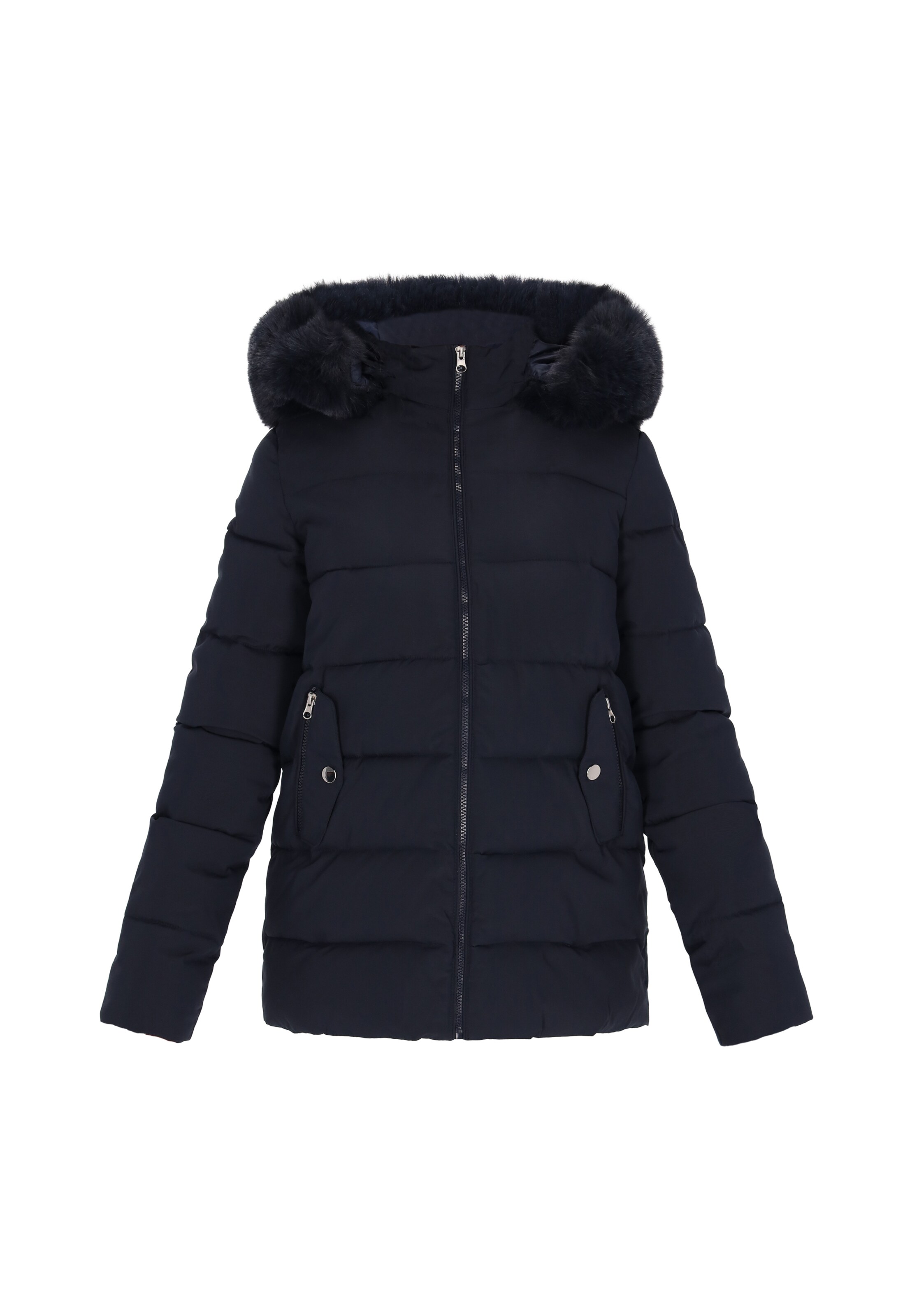 Usha Winter Coat in Blue: front