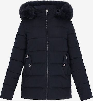 Manteau d’hiver ALBEE en bleu : devant