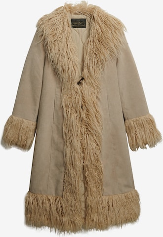 Superdry Tussenmantel 'Afghan' in Grijs: voorkant