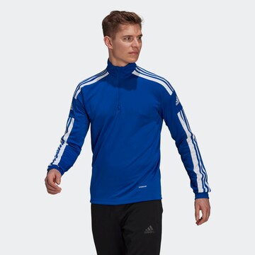 ADIDAS SPORTSWEAR Skinny Athletic Sweatshirt 'Squadra 21' in Blue: front