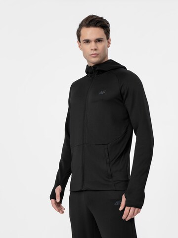 4F Sportsweatjacke in Schwarz: predná strana