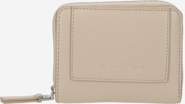 Porte-monnaies Calvin Klein en beige : devant