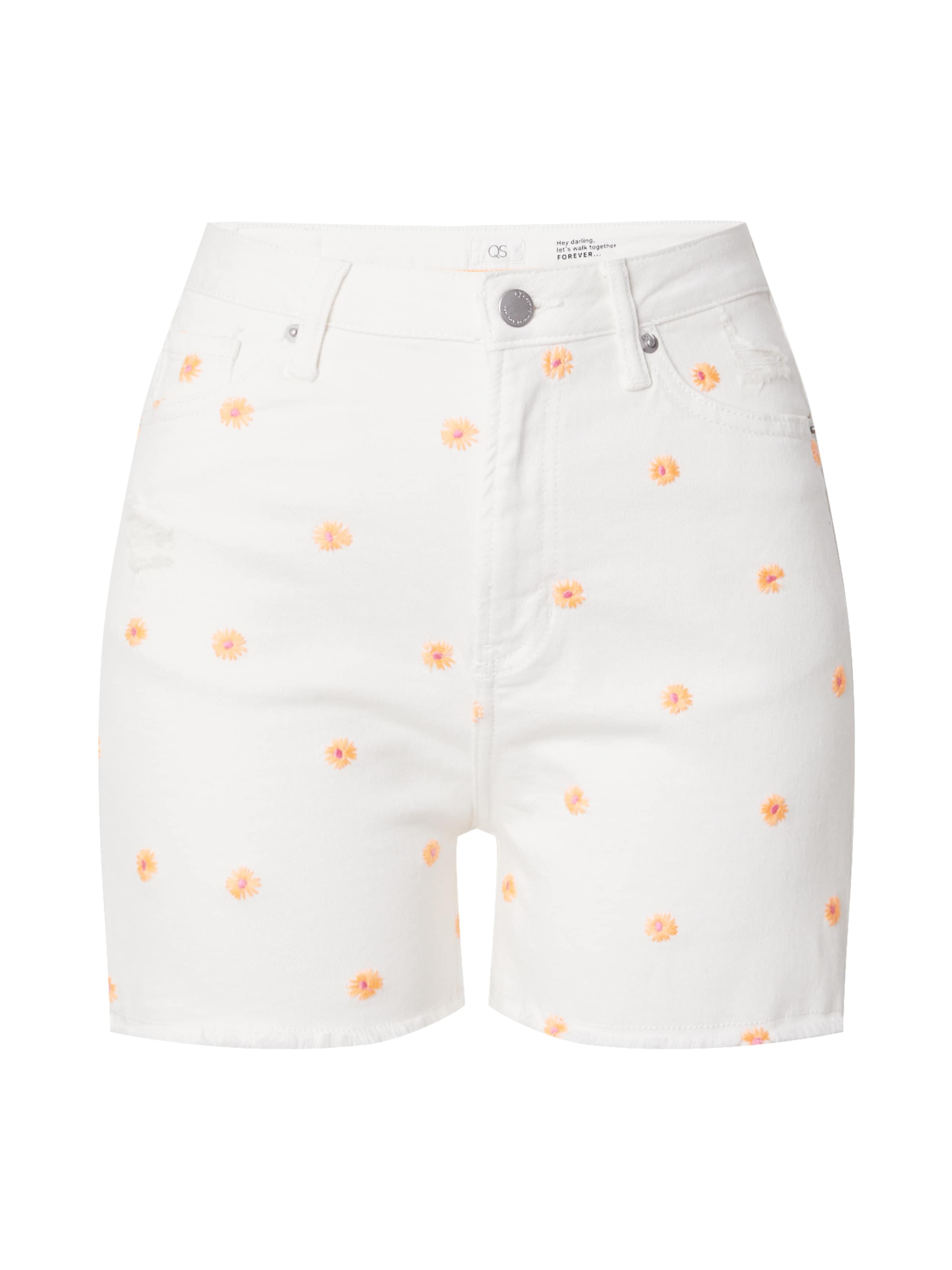 QS Slimfit Kavbojke | bela barva: sprednja stran