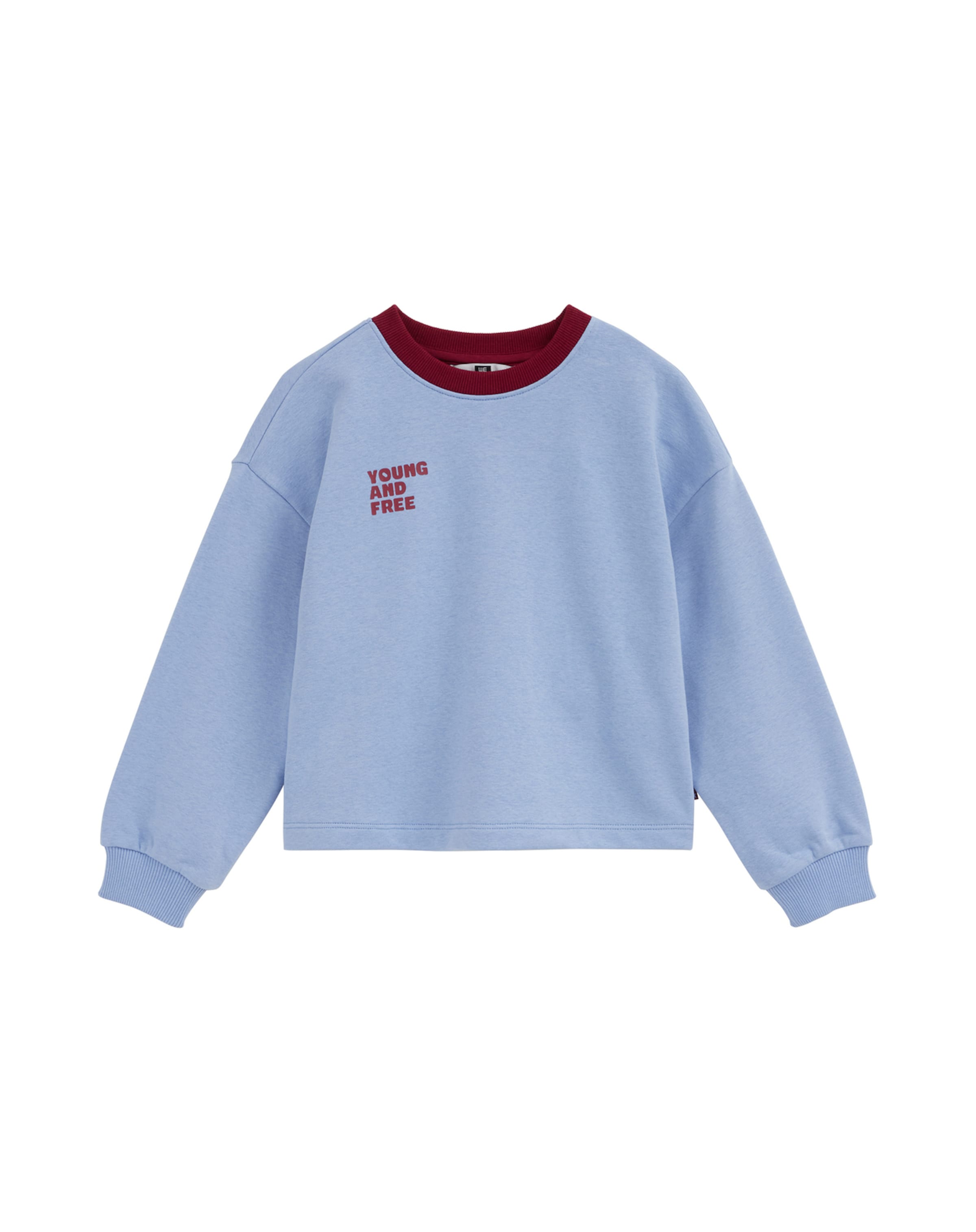Sweat-shirt WE Fashion en bleu : devant