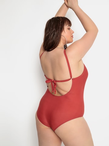 LSCN by LASCANA Bralette Swimsuit 'Gina' in Red: back