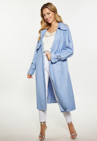 faina Between-Seasons Coat in Blue