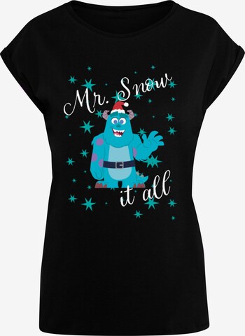 ABSOLUTE CULT Shirt ' Ladies Disney 100 - Sully Mr Snow It All' in Black: front