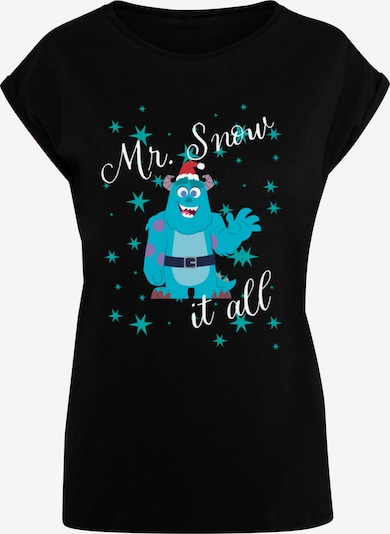 ABSOLUTE CULT T-Shirt ' Ladies Disney 100 - Sully Mr Snow It All' in azur / rot / schwarz / weiß, Produktansicht