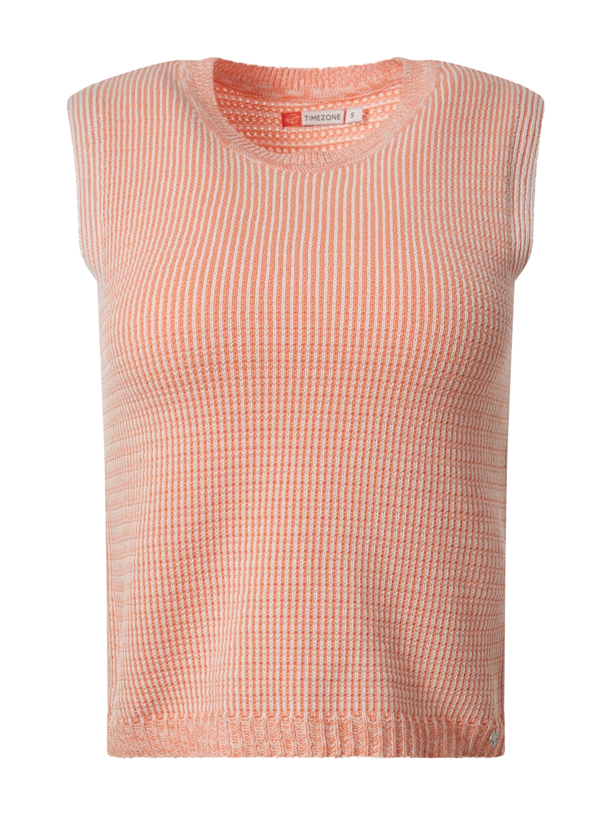 TIMEZONE Tanktop 'Knitted' in Orange: Vorderseite