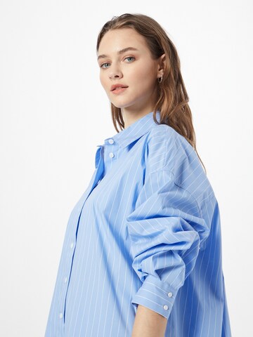 Oval Square Blouse 'Smith' in Blue