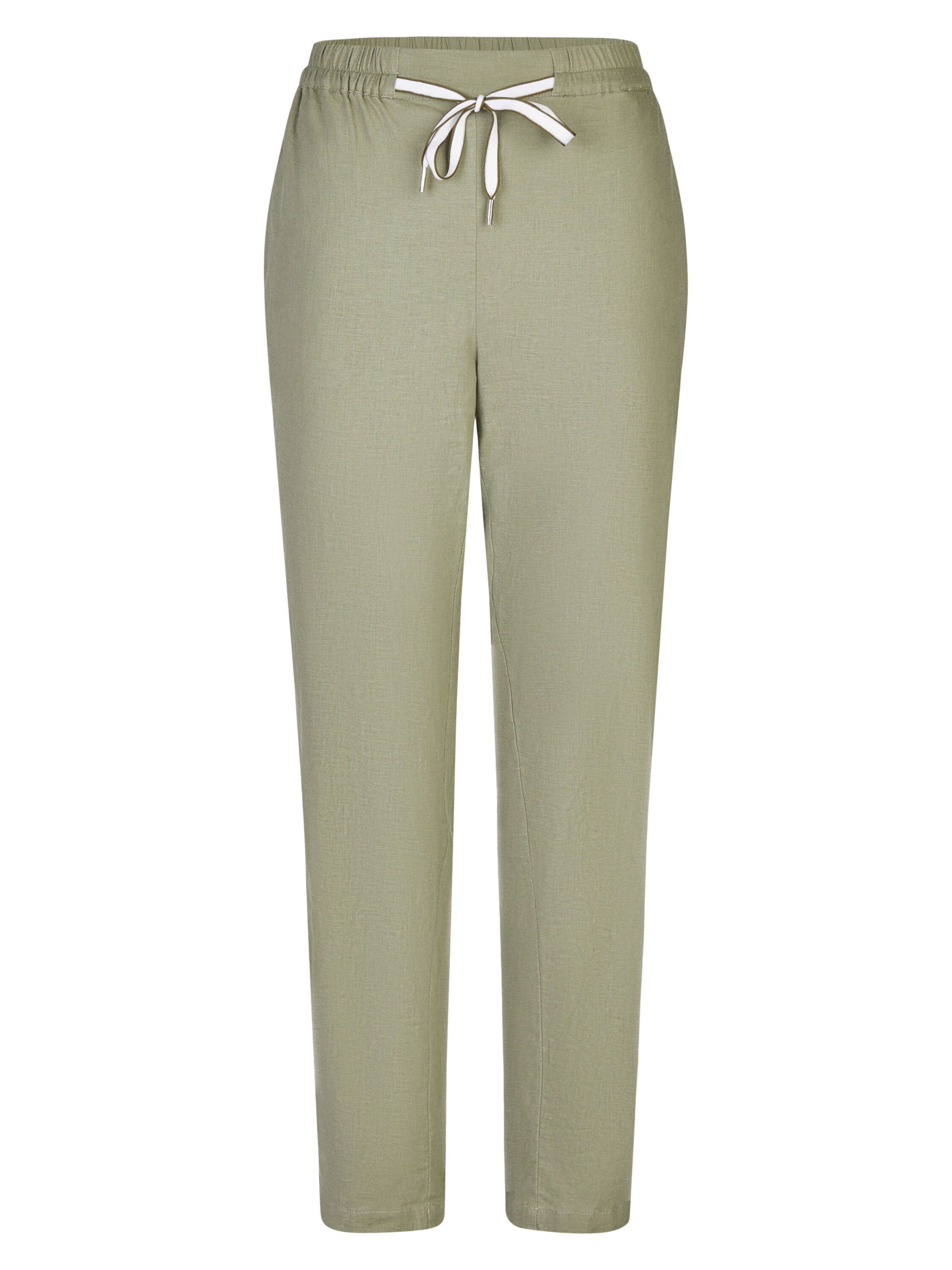 Navigazione Regular Modische Leinenhose Abby, atmungsaktiv in Grün: Vorderseite