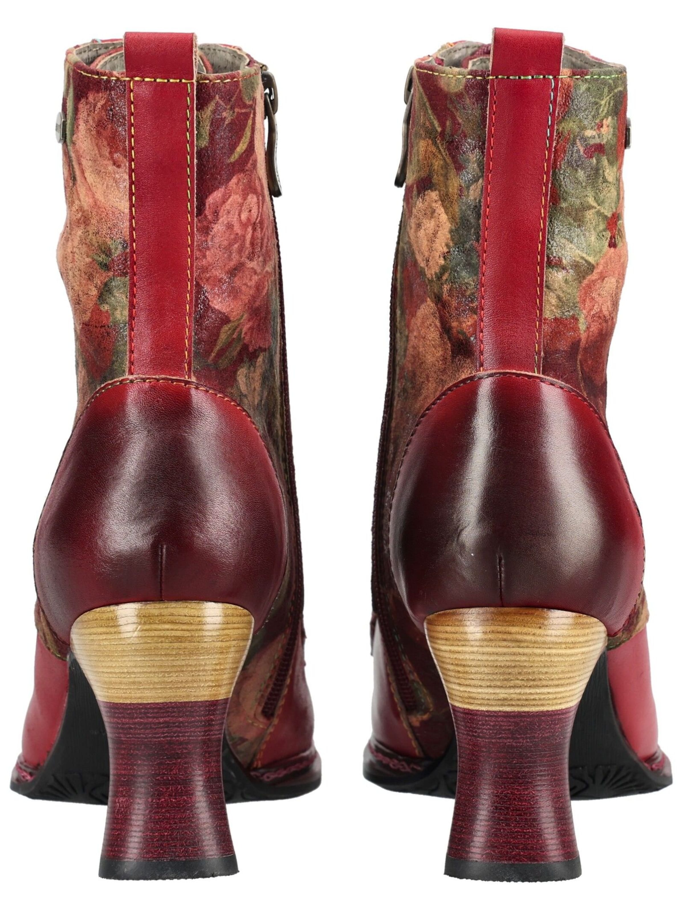 Bottines à lacets Laura Vita en rouge