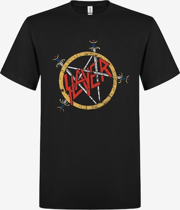 Slayer Koszulka 'Slayer Pentagram distressed T-Shirt' w kolorze czarny: przód