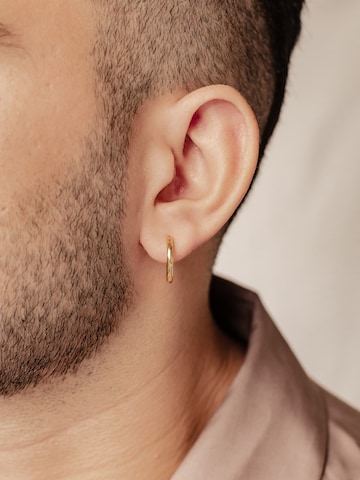 Hey Happiness Oorbel 'Mid Plain' in Goud: voorkant