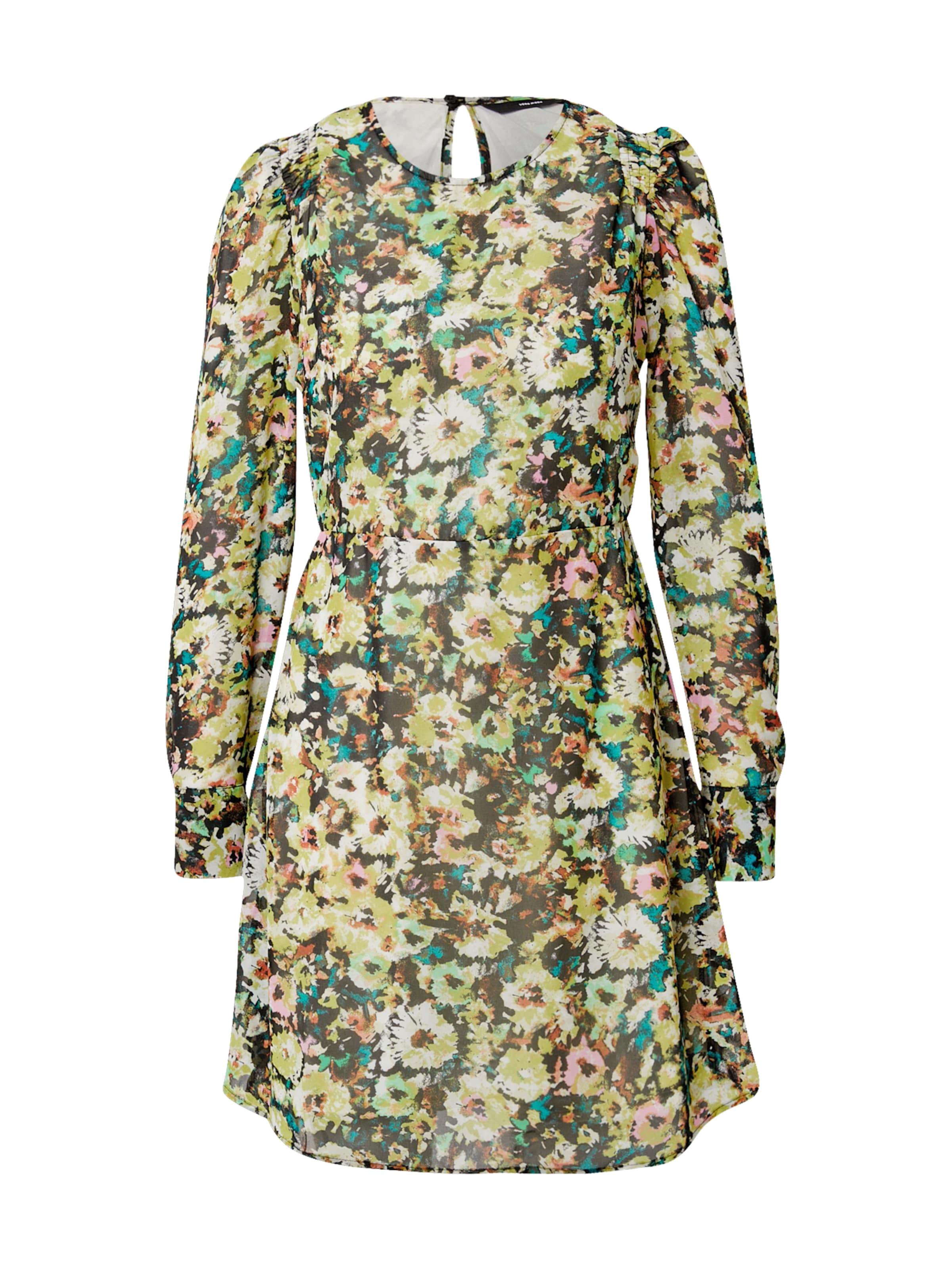 VERO MODA Dress 'Nilla' in Dark brown / Emerald / Reed / Light green / Rose, Item view