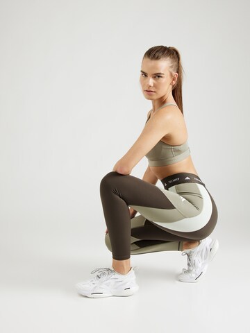 ADIDAS PERFORMANCE Skinny Παντελόνι φόρμας σε πράσινο