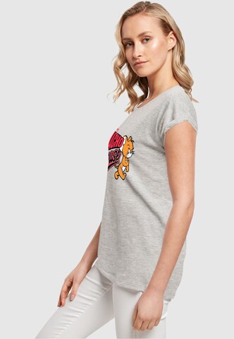 ABSOLUTE CULT Shirt 'Tom And Jerry - Macho Mouse' in Grey