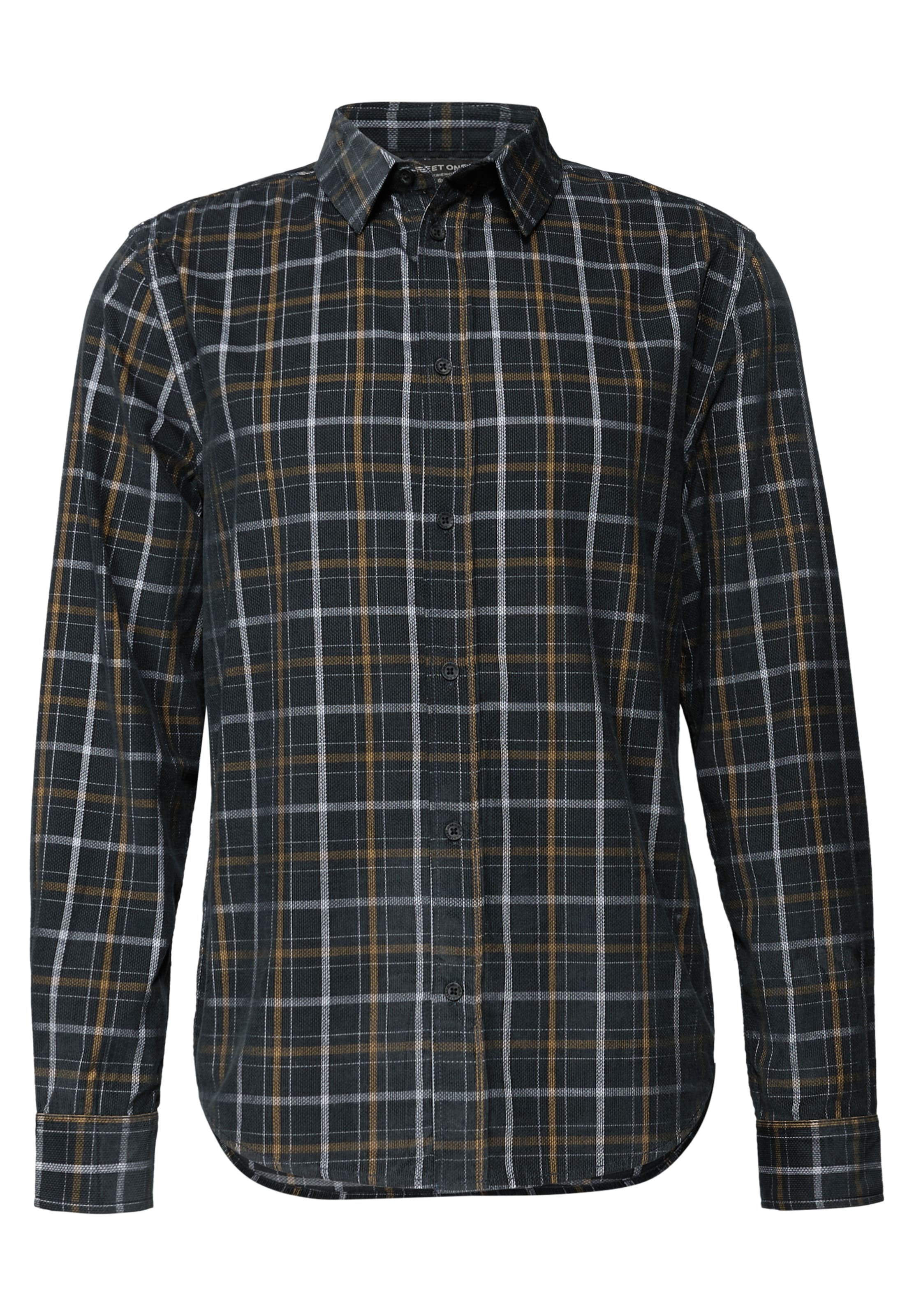 Street One MEN Regular Fit Hemd in Grau: Vorderseite