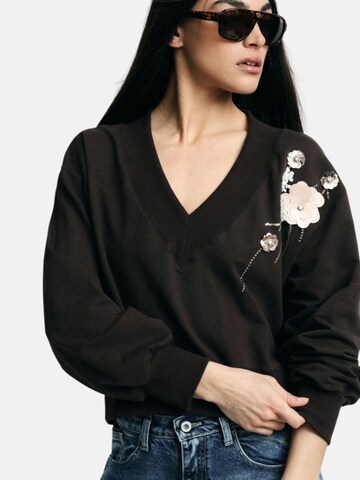 PLEASE Sweater 'PLEASE FELPA FELPA' in Brown