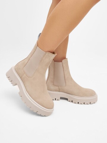 Bianco Chelsea Boots 'BIAGARBI' in Beige: front