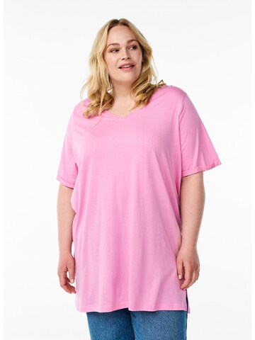 Tricou 'Chiara' de la Zizzi pe roz: față