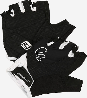 ZIENER Športne rokavice 'CAPELA' | črna barva: sprednja stran