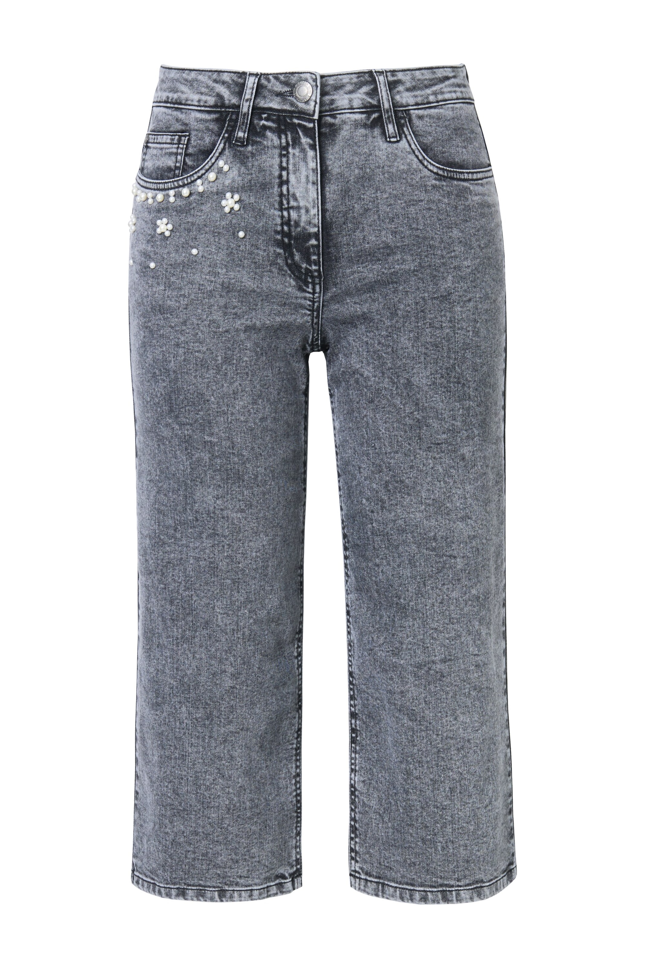 MIAMODA Wide leg Jeans in Grijs: voorkant