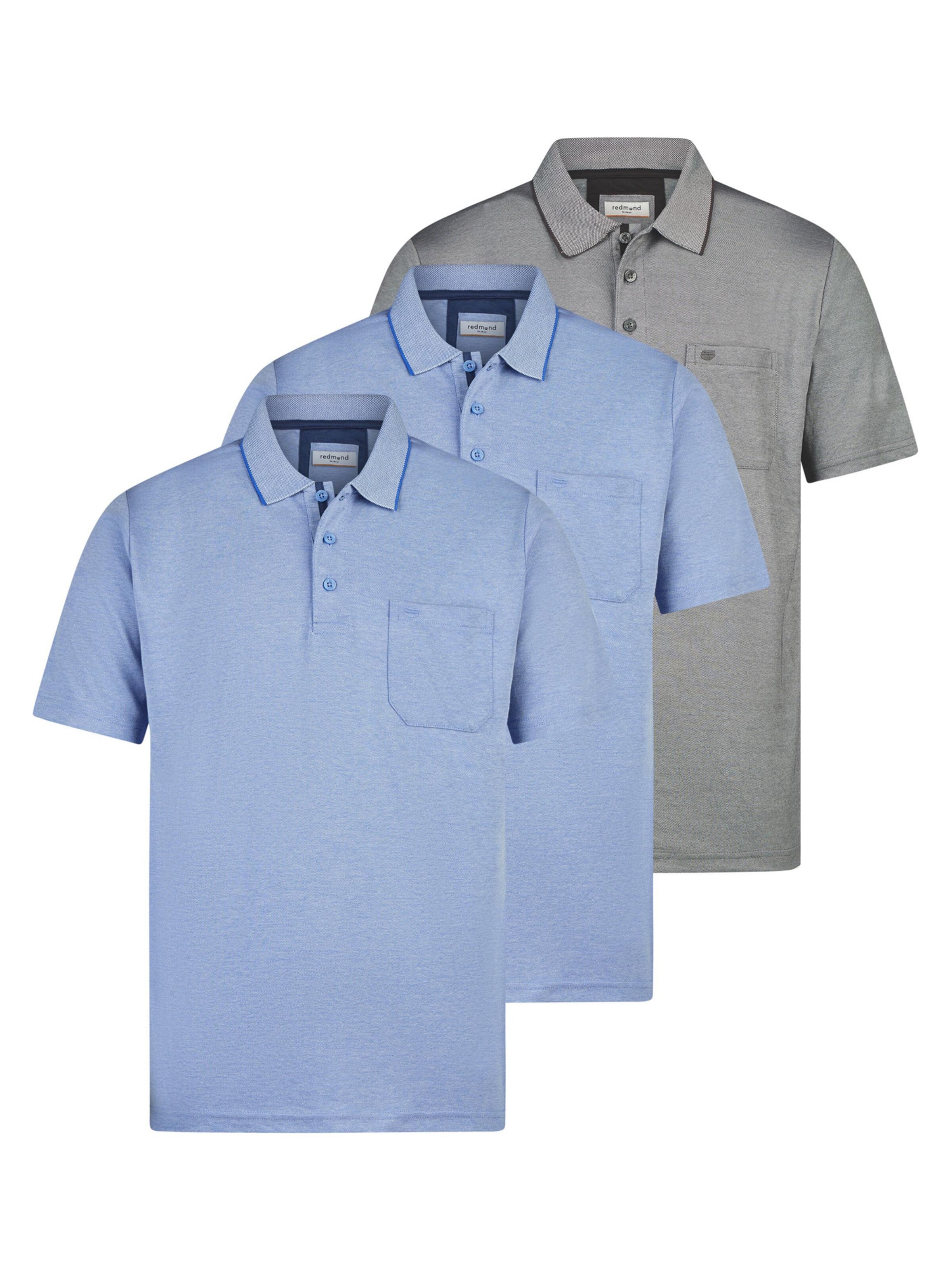 redmond Shirt 'Basic' in Grey: front