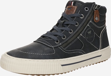 Baskets hautes MUSTANG en bleu : devant